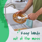 Scotch-Brite Pot + Pan Brush, Durable and Long Lasting Dish Brush with Handle for Scrubbing Stainless Steel, Outdoor Furniture, and Sinks Without Scratching, Antimicrobial, and Rinses Clean
