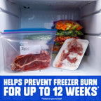 Ziploc Gallon Food Storage Freezer Bags, Stay Open Design with Stand-Up Bottom, Easy to Fill, 120 Bags Total