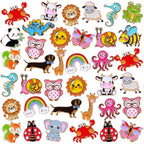 Hoteam 60 Pcs Cute Enamel Pins for Backpack Cartoon Animals Lapel Brooch Bulk Funny Trading Pins Bulk for Hat Clothes Cute Vbs Party Favor Gifts Decorations