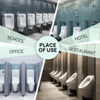 GENZO 50 Pack Urinal Screen Deodorizer, Anti-Splash & Long-Lasting Fragrance Urinal Cakes with Gloves, 17 Yellow, 17 Orange and 16 Blue Urinal Pads Fits to All Toilets