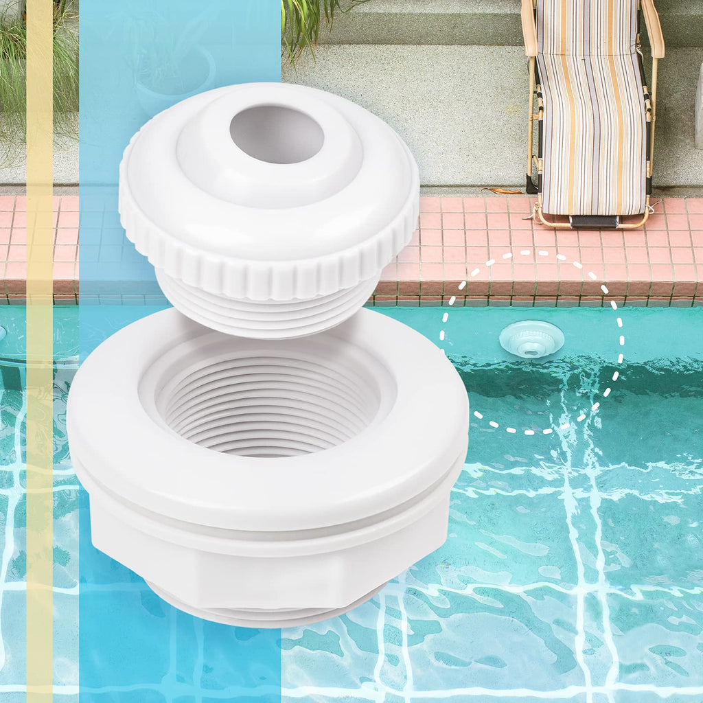 Replacement Hayward Above Ground Pool SP1023 1-1/2" FIP Inlet Return Fitting with Locknut and Gasket & SP1419D Opening Hydrostream Directional Flow Inlet Fitting, Above Ground Pool Accessories（2-Pack）