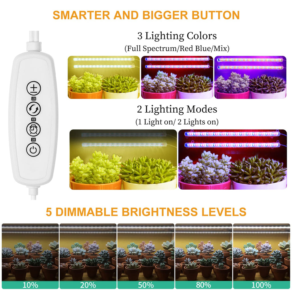 Mosthink Grow Strip Lights for Indoor Plants Under Shelf Cabinet