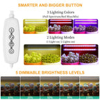 Mosthink Grow Strip Lights for Indoor Plants Under Shelf Cabinet
