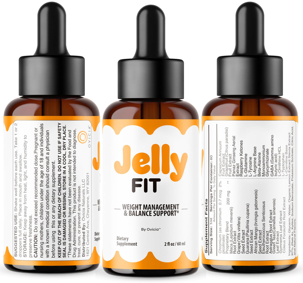 Jelly Fit Drops - Official JellyFit Oral Liquid Drops Advanced Premium Formula Maximum Strength, All Natural Ingredients Vitamins for Overall Health & Wellness Reviews, 1 Bottle for 1 Month