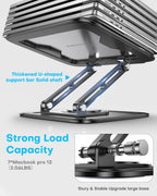 LOXP Adjustable Laptop Stand, Computer Stand with 360 Rotating Base