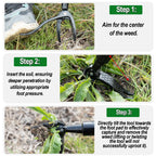 HWLANTU Stand Up Weed Puller Tool with 58" Adjustable Long Handle, 2 in 1 Heavy Duty Manual Weeder & Garden Hoe, 4-Claw Steel Head Weed Remover with Gloves for Yard Lawn Patio Flower Bed