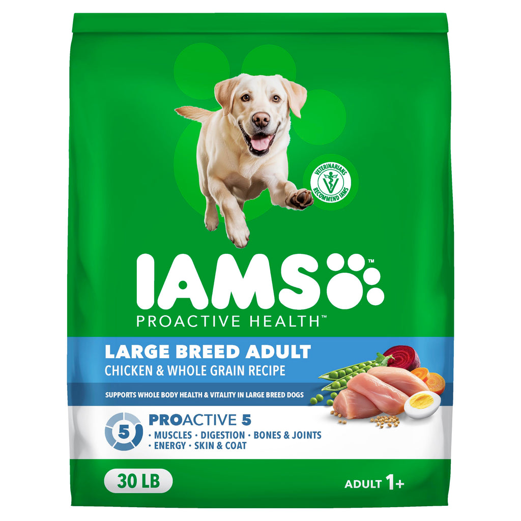 IAMS Proactive Health Large Breed Dry Dog Food, Chicken, 30 lb