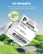 Phomemo 4X6 Thermal Labels for Shipping Packages, Address, Printer Label Paper 4x6 Shipping Labels Compatible with Rollo Zebra Brother MUNBYN Phomemo Nelko Omezizy Thermal Printer, 250 PCS/Roll
