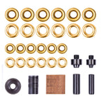 Grommet Kit, NEU MASTER 3/8" and 1/2" Solid Brass Grommets with Eyelets Setting Tool and Storage Box, NH1003K