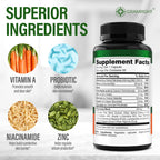 Perfect Skin Acne Pills - Clear Skin Supplement with Niacinamide, Probiotic, Zinc & Vitamin A - Anti Acne Vitamins for Teens, Men & Women - Support for Face & Back Acne, Acne Scars - 60 Capsules