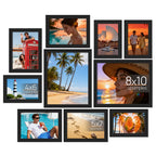 upsimples Picture Frames Set of 10, Including 8x10, 5x7, 4x6 Black Frame