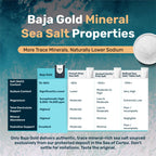Baja Gold Signature Mineral Sea Salt - Recommended by Gary Brecka - Organic Natural Grain Salt for Cooking & Baking | Authentic Baja Salt | Ideal for All Culinary Creations | 1 lb. Resealable Bag, 300+ Servings