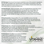 VITAMINS hair cosmetics Keratin Hair Serum Oil for Frizzy, Dry, Damaged Hair - Anti-Frizz Shine Gloss Treatment, Heat Protectant with Biotin, Castor Oil and Collagen - 4.25 fl oz