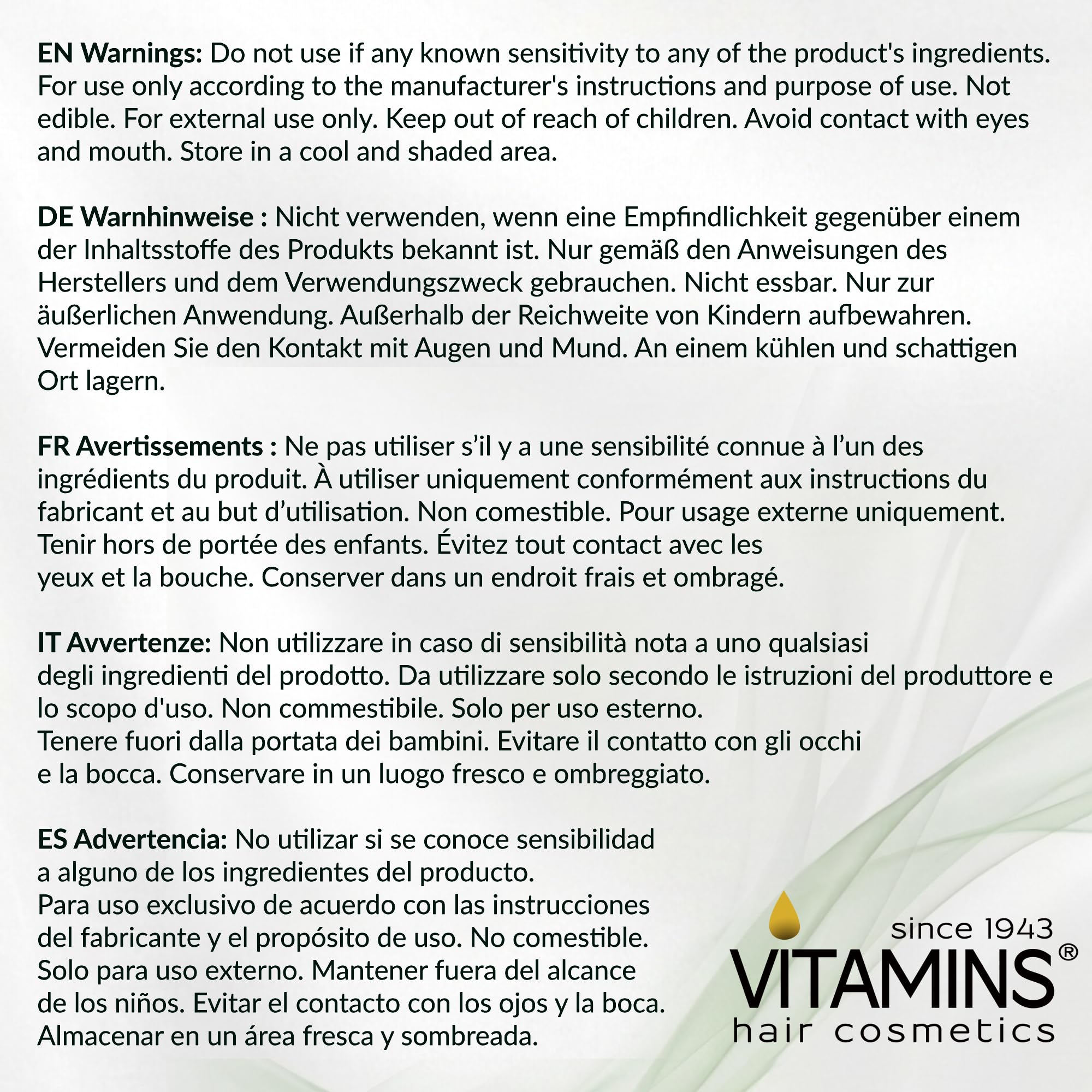 VITAMINS hair cosmetics Keratin Hair Serum Oil for Frizzy, Dry, Damaged Hair - Anti-Frizz Shine Gloss Treatment, Heat Protectant with Biotin, Castor Oil and Collagen - 4.25 fl oz