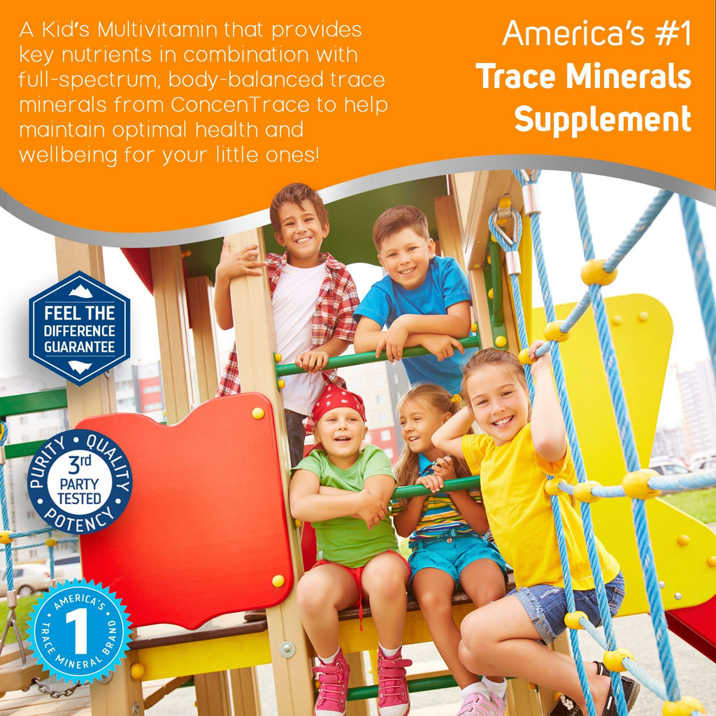 Trace Minerals Kid's Multi - Whole Body Health Supplement for Children - Easy-to-Drink Liquid Supplement with Essential Nutrients - Immune & Bone Health Support - Citrus Punch, 8 fl oz (48 Servings)