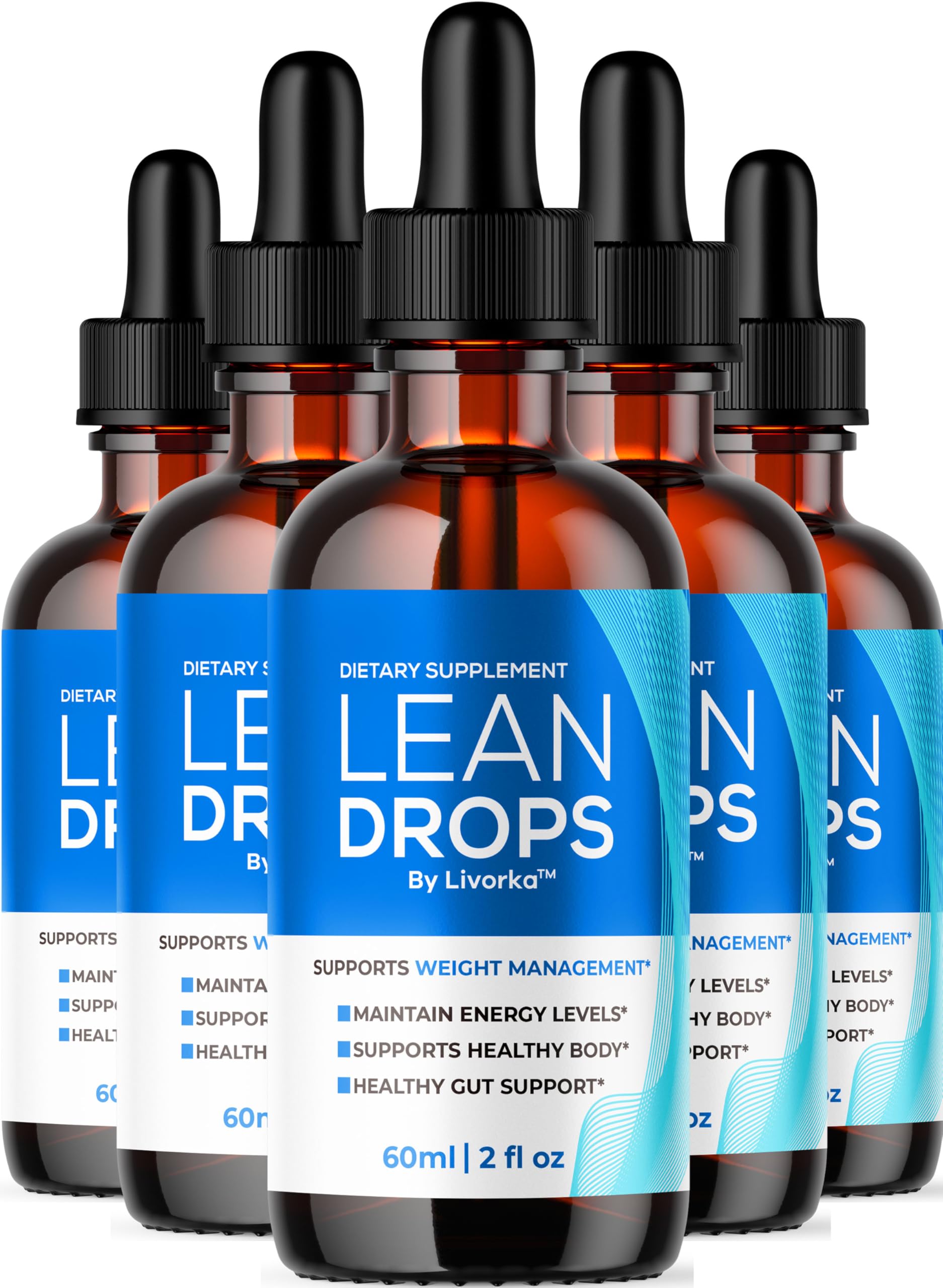 (5 Pack) Lean Drops – LeanDrops Liquid Formula, Original Lean Drops Supplement All Natural Premium Advanced Formula, Leandrops Support for Overall Wellness and Support Health, 5 Bottles for 5 Months