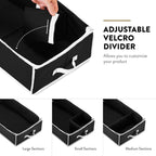 ZOBER Wrapping Paper Storage, Gift Wrapping Organizer Storage, Black/White