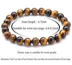 Hamoery Men Women 8mm Natural Stone Lava Rock Diffuser Bracelet