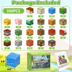 MUUHU 300PCS Magnetic Blocks - 0.8" Magnetic Building Blocks for Kids