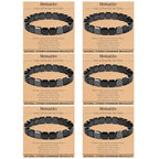 FINZOR 6Pcs Hematite Bracelet for Men Large Size Natural Stones Handmade Bracelets - Reignites Masculine Energy Male Healing Beaded Bracelets for Men Inspirational Easter Gifts A