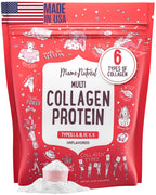 Multi Collagen Protein Powder Type I II III IV V X - Unflavored & Hydrolyzed 16Oz Pure Collagen Peptides Powder - Grass Fed Beef, Wild Fish Marine & USA Eggshell - Whole Body Collagen