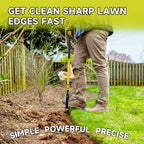 BlumeTrec Manual Edger Lawn Tool with 38"-42" Adjustable Length, Saw-Tooth Border Edger with Wide Footplate Manganese Steel Blade, Garden Edging Tool for Flower Beds, Landscaping, Sidewalks, Yard