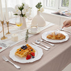 WDF 360 Pieces Silver Plastic Silverware- Disposable Flatware - Heavyweight Plastic Cutlery- Includes 120 Forks, 120 Spoons, 120 Knives for Christmas