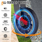 Portal 51.2" Long Wagon Carts Foldable with Brakes,Heavy Duty Utility Cart