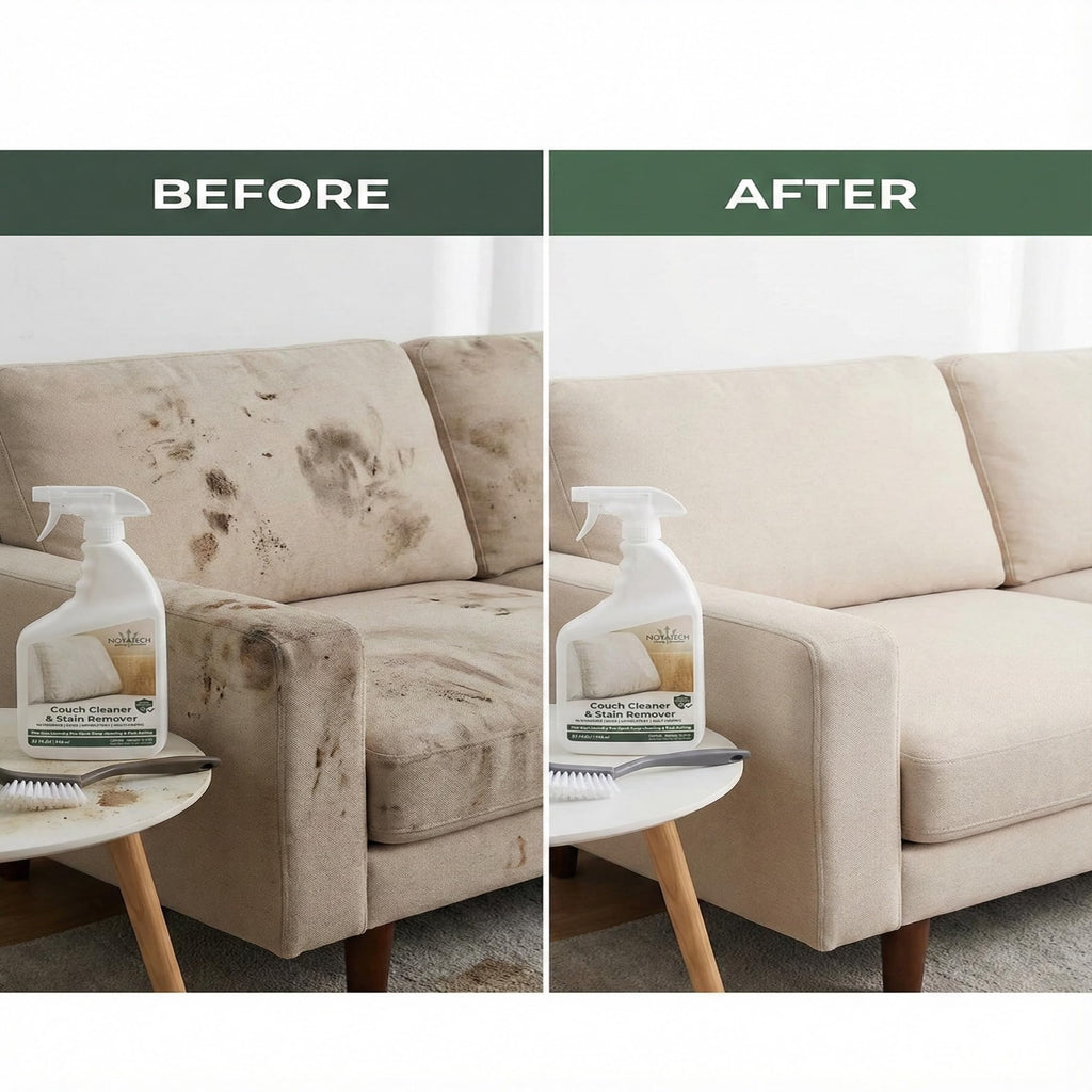NOYATECH Couch Cleaner and Stain Remover Spray – Professional Strength, Multi-Surface Fabric and Upholstery Cleaner – Pet-Safe, Non-Toxic, Quick-Drying for Couches, Sofas & Car Interiors (combo)