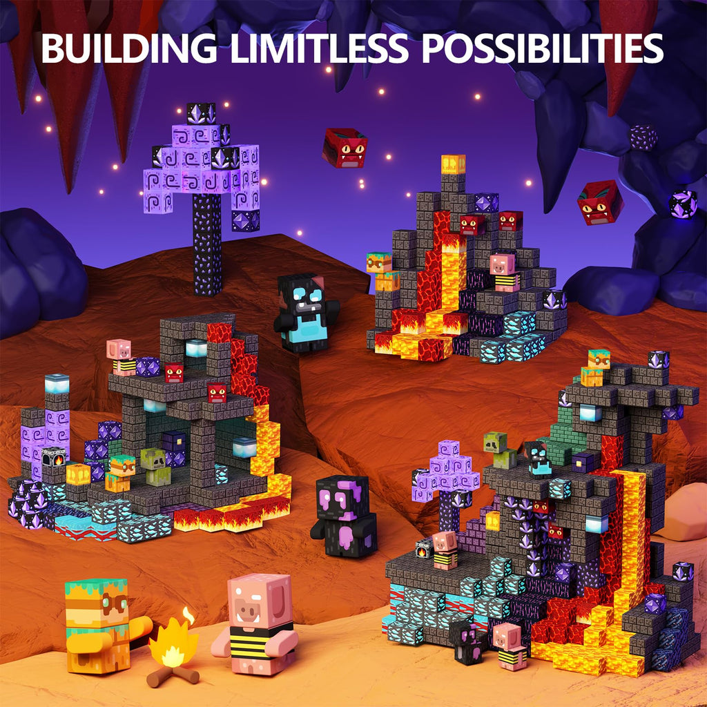 GobiDex 200PCS Magnetic Blocks Kids Building Toys for Boys Girls 3+, Game-Based Build MagWonder with Magnet Construction Toys, STEM Sensory Gift for Birthday