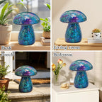 Bshine Mushroom Garden Statue Decoration, Mosaic Mushrooms Outdoor Decor