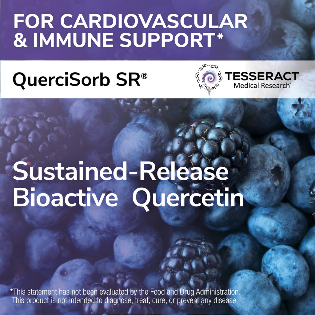 Tesseract Medical Research QuerciSorb SR Quercetin Supplement, Sustained Release, Supports Immune Function and Overall Health, Hypoallergenic. 400 mg, 90 Day Supply