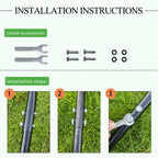 Saxhexx Bulb Planter Tool Long Handle Bulb Planting Tool with Serrated Base Proplugger Garden Hole Digger for Plants Flower Seedling Transplanter Bulb Planters for Iris, Daffodils,Tulip Planter
