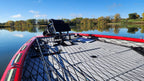 FOCEAN Boat Flooring EVA Foam Boat Decking Marine Mat Non-Slip Self-Adhesive Flooring Sheet for Motorboat Jon Boats Bass Boat Kayak RV Floor, 94.5''x 15.7'', Grey with Black Lines