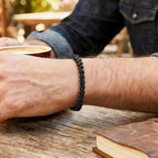 MEALGUET Black Chain Bracelets for Dad : To my Dad Stainless Steel Franco Chains Love you Forever Engraved Link Men's Bracelet to Daddy from Daughter Son, Sentimental Father's Day Birthday Gifts, M