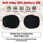 Astropic 3D Silk Eye Patch for Adults Kids | Medical Eyepatch for Glasses (Balck, Right Eye)