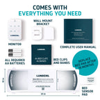 Lunderg Wireless Early Alert Bed Alarm System for Elderly - Alerts Caregivers Before They Get Up, No in-Room Alarm to Frighten Your Loved One, Fall Prevention for Dementia Care, Trusted US Company
