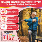 Collagen Peptide Gummies for Women & Men Sugar-Free, Multi Collagen Hydrolyzed w/ 1500mg Protein Type I,II,III,V,X, 5000mcg Biotin, Methylated B12, Vitamin C A E D3 B6 for Skin Hair Nails, Bone, 60Cts