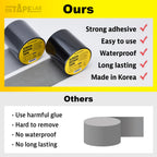 DR.TAPELAB, Black Window Screen Repair Tape, 4 in X 15 FT, Screen Repair Kit for Windows or Doors, Strong Adhesive Patch Kit Fiberglass Mesh Tape