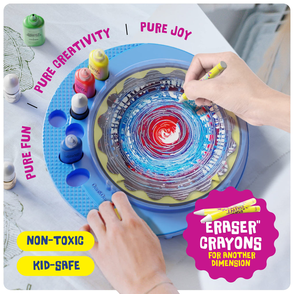 Dan&Darci Paint Spin Art Machine Kit for Kids - Arts & Crafts for Boys & Girls Ages - Art Craft Set Gifts for 6-9 Year Old Boy, Girl - Painting Spinner Toys - Birthday Gift Ideas for Ages 6-12 Years