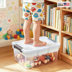 Citylife 17QT Clear Craft Organizers and Storage Box with Removable Tray