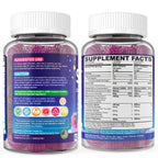Kids Sleep Gummies, NO Melatonin Sleep Aid Gummies w/Magnesium Glycinate, Magnesium Malate, L-Theanine, Lavender, B6, Zinc, D3K2 for Restful Sleep, Relax Brain & Muscle, Immune Support, Non-GMO 2Pack
