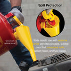 Eagle 2 Gallon Type I Red Safety Gas Can for Gasoline with Flame Arrester, Self-Closing Lid, and F-15 Funnel, Made in the USA, Galvanized Steel Flammable Storage Can, UI20FS
