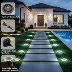 INCX 4.6 inch Solar Lights Outdoor Waterproof,12 Pack Solar Lights for Outside, Solar Garden Lights Landscape Lighting for Patio Pathway Lawn Yard Deck Driveway Walkway, Cold White