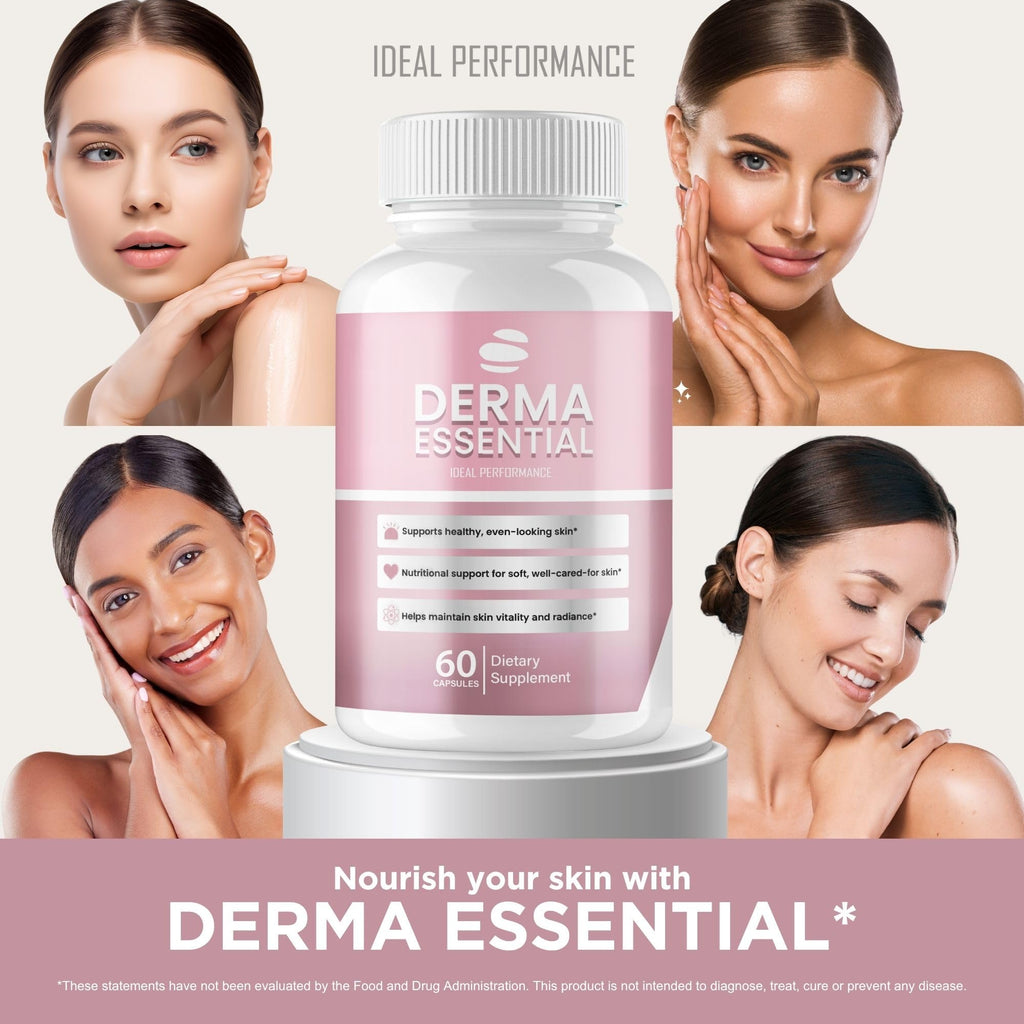 Derma Essential Capsules, Premium Derma Essential for Skin Clarity Support Supplement Pills - Maximum Strength, All Natural for Clear-Looking Skin & Natural Glow, DermaEssential Reviews (60 Capsules)
