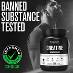 Jacked Factory Creatine Monohydrate Powder 1000g - 5g Daily Creatine Supplement for Men and Women, Vegan-Friendly, Third-Party Tested - 200 Servings, Unflavored