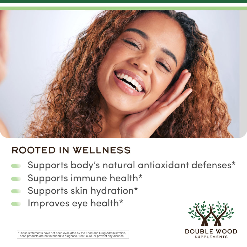 Astaxanthin 12mg Max Strength (Only Patented Astaxanthin (Astrareal) with 70+ Human Clinical Trials - World's Most Studied Brand) Grown, Harvested, and Made in The USA (Astaxantina) by Double Wood