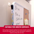VELCRO Brand Sticky Back Squares, White, 0.88 in, 12 Count