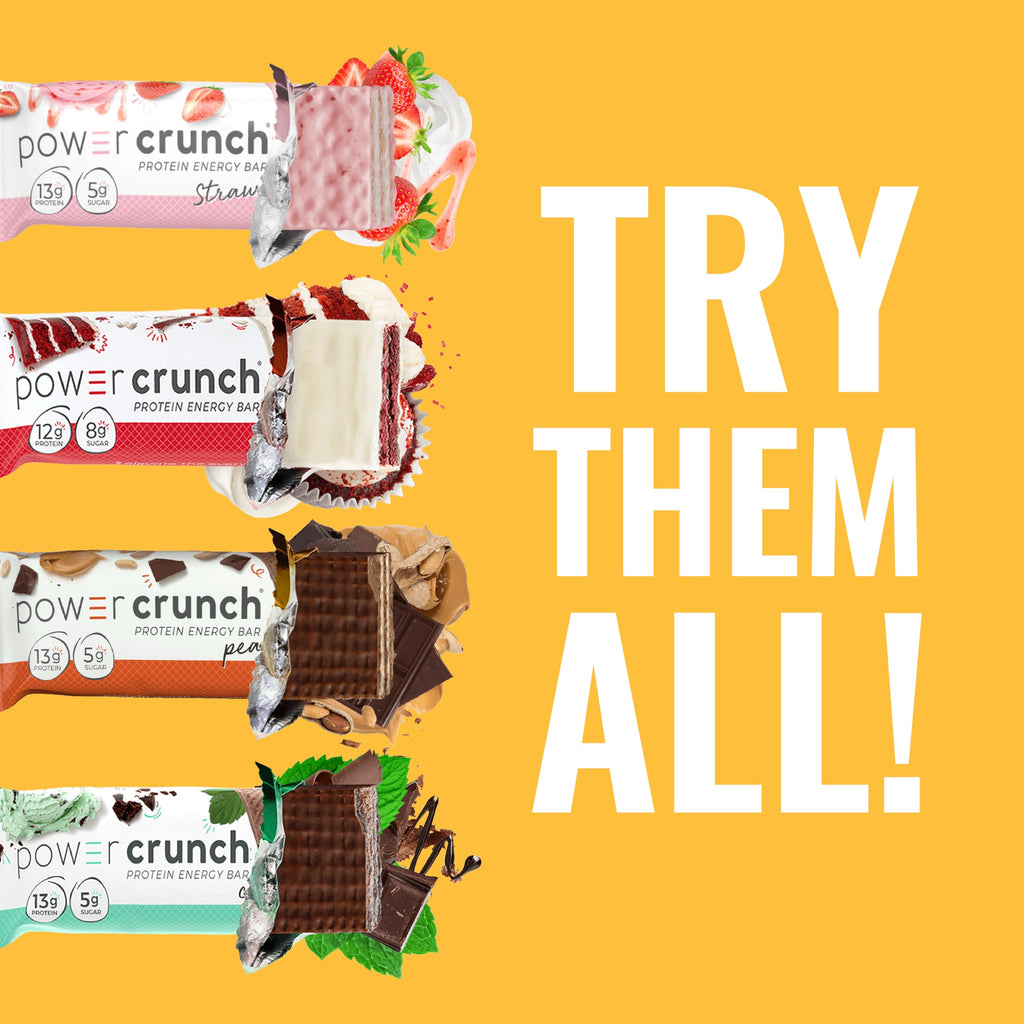 Power Crunch Protein Wafer Bars, High Protein Snacks with Delicious Taste, S'Mores, 1.4 Ounce (Pack of 24)