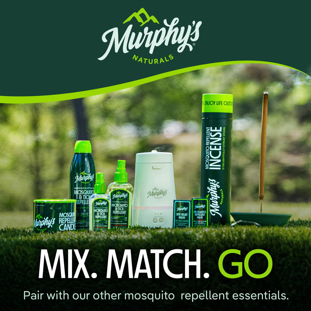 Murphy's Naturals Mosquito & Tick Bug Repellent Spray, Oil of Lemon Eucalyptus for Skin + Outdoor Gear, 4 Ounce Pump, 2-Pack